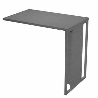 Immagine di Allungo per scrivania ARTEXPORT BLADE L80xP50 cm struttura antracite piano antracite