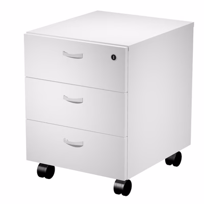 Immagine di Cassettiera su ruote 3 cassetti ARTEXPORT BLADE colore bianco