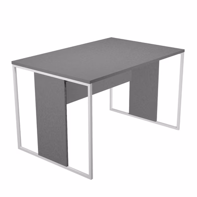 Immagine di Scrivania ARTEXPORT BLADE L120xP80 cm struttura bianca piano antracite