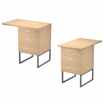 Immagine di Cassettiera ARTEXPORT BLADE con top telaio antracite scocca rovere chiaro