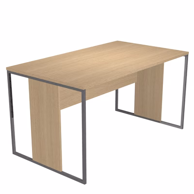 Immagine di Scrivania ARTEXPORT BLADE L140xP80 cm struttura antracite piano rovere chiaro