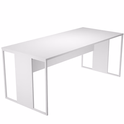 Immagine di Scrivania ARTEXPORT BLADE L180xP80 cm struttura bianca piano bianco