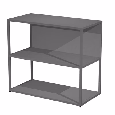 Immagine di Libreria ARTEXPORT BLADE 90x44x80 cm telaio bianco schienali/ripiani antracite