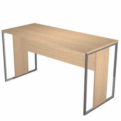 Immagine di Scrivania ARTEXPORT BLADE L140xP60 cm struttura antracite piano rovere chiaro