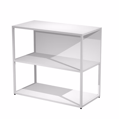 Immagine di Libreria ARTEXPORT BLADE 90x44x80 cm telaio bianco schienali/ripiani bianca