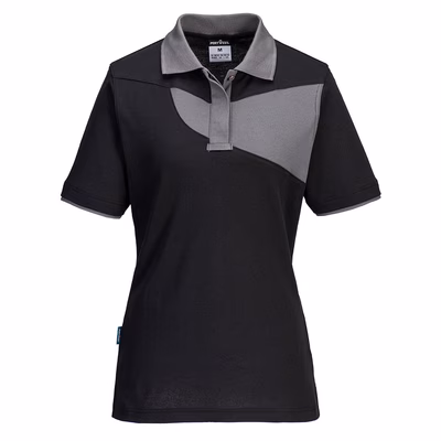 Immagine di Polo da donna pw2 PORTWEST PW219 colore Black/Zoom Grey taglia L