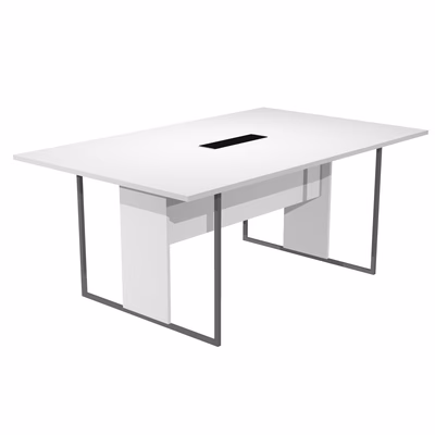 Immagine di Tavolo riunione ARTEXPORT BLADE L180xP110 cm C/TOP ACCESS struttura antracite piano bianco