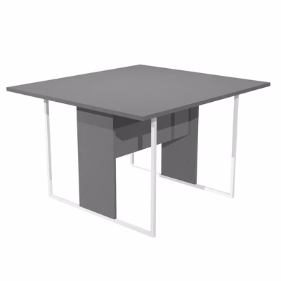 Immagine di Tavolo riunione ARTEXPORT BLADE L120xP110 cm struttura bianca piano antracite