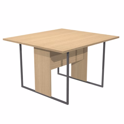 Immagine di Tavolo riunione ARTEXPORT BLADE L120xP110 cm struttura antracite piano rovere chiaro