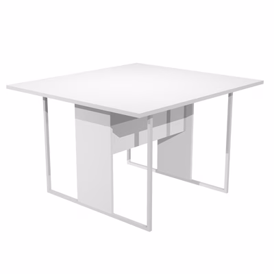 Immagine di Tavolo riunione ARTEXPORT BLADE L120xP110 cm struttura bianca piano bianco