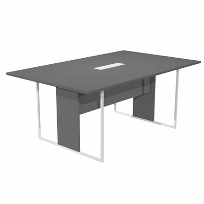 Immagine di Tavolo riunione ARTEXPORT BLADE L180xP110 cm C/TOP ACCESS struttura bianca piano antracite