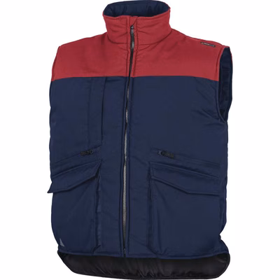 Immagine di Gilet multitasche DELTAPLUS SIERRA in poliestere/cotone colore blu/rosso taglia M