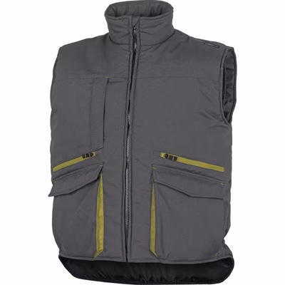 Immagine di Gilet multitasche DELTAPLUS SIERRA in poliestere/cotone colore grigio/verde taglia L
