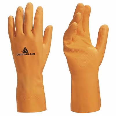 Immagine di Guanti DELTAPLUS VENIPRO VE450 in lattice rinforzato lunghezza 30 cm taglia XL - paio