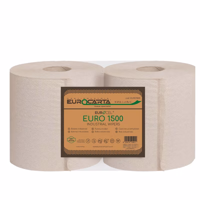 Immagine di Rotolo industriale EUROCARTA EUROCEL 2 veli 500 strappi metri 100