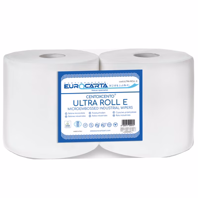 Immagine di Rotolo industriale EUROCARTA ULTRA ROLL 2 veli 495 strappi metri 110