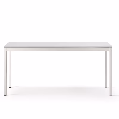 Immagine di Tavolo multifunzione 160x80 cm struttura bianca piano bianco