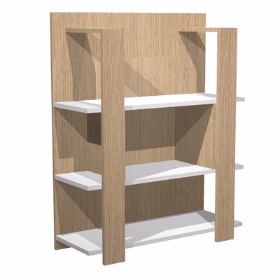 Immagine di Libreria 15115 cm 100x38,6x123,6 finitura rovere chiaro