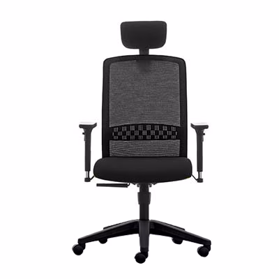 Immagine di Sedia operativa TEKNA con poggiatesta nera