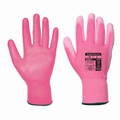 Immagine di Guanti con palmo in PU PORTWEST A120 colore rosa taglia S - paio