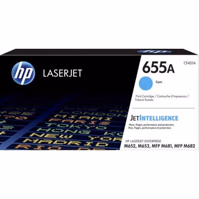 Immagine di Toner Laser HP 655A CF451A ciano 10500 copie