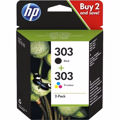 Immagine di Multipack ij HP 303 3YM92AE nero+colore - 2pz