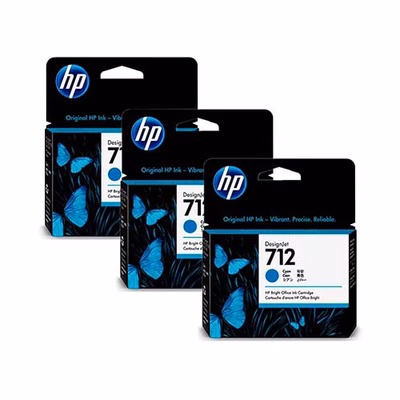 Immagine di Multipack Inkjet HP 712 3ED77A ciano 29ml - 3pz