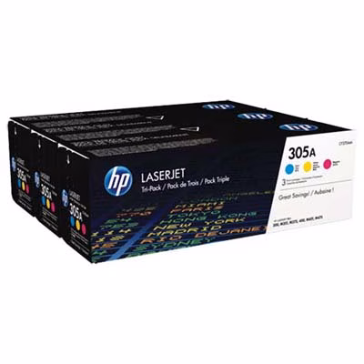 Immagine di Toner Laser HP 305A CF370AM ci+mg+gi 2600 copie-3pz