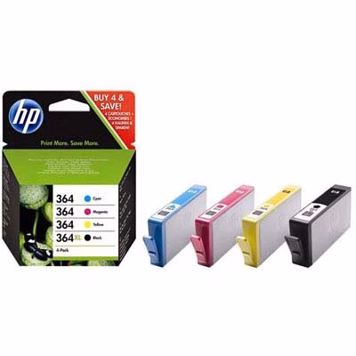 Immagine di Combo pack Inkjet HP 364 N9J73AE nero+colore -4pz 850 copie