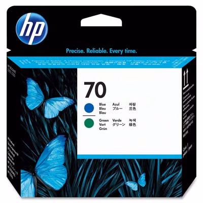 Immagine di Testina di stampa HP 70 C9408A blu+verde 130 copie