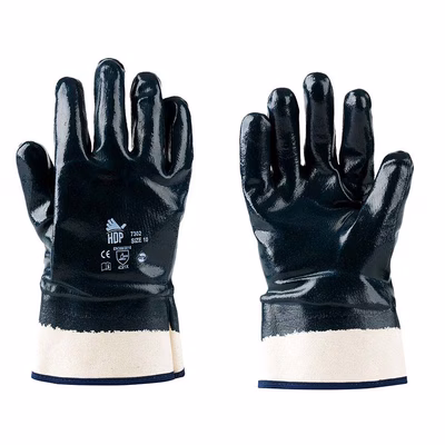 Immagine di Guanti NBR spalmato interamente ricoperto top quality blu taglia XXL - paio