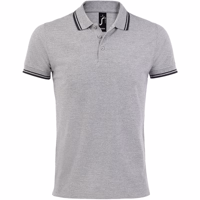 Immagine di Polo manica corta SOL'S PASADENA UOMO colore grigio melange/blu navy taglia XXL