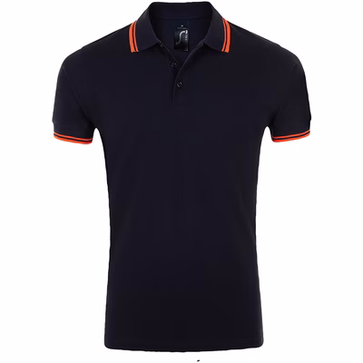 Immagine di Polo manica corta SOL'S PASADENA UOMO colore blu navy/arancio fluo taglia L