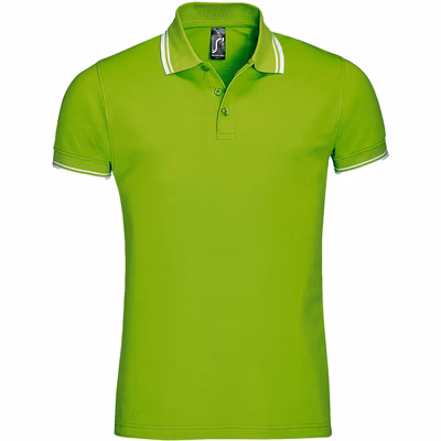 Immagine di Polo manica corta SOL'S PASADENA UOMO colore verde lime/white taglia XXL