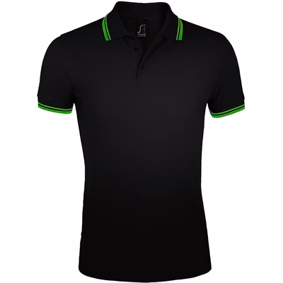 Immagine di Polo manica corta SOL'S PASADENA UOMO colore nero/verde lime taglia L