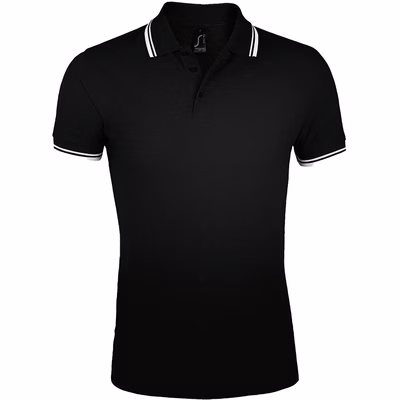Immagine di Polo manica corta SOL'S PASADENA UOMO colore nero/bianco taglia S