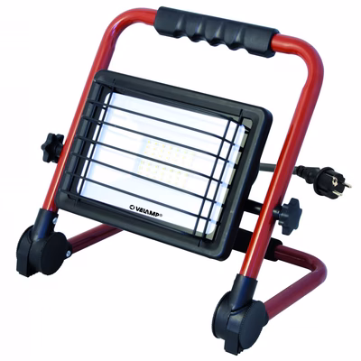 Immagine di Proiettore led da lavoro Waingro 50 Watt 3800 Lumen supporto pieghevole con cavo da 3 m colore rosso