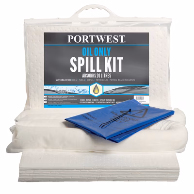 Immagine di Kit assorbente per olio da 20 litri colore bianco