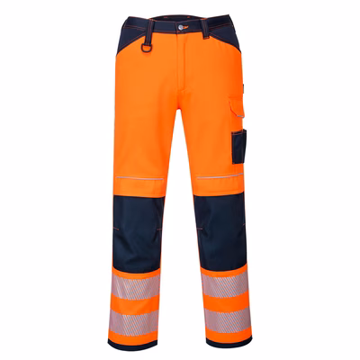 Immagine di Pantalone alta visibilità PORTWEST PW3 colore arancione/blu navy taglia 49