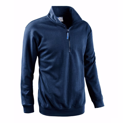 Immagine di Felpa mezza zip SOTTOZERO SMASH cotone/poliestere colore blu taglia L