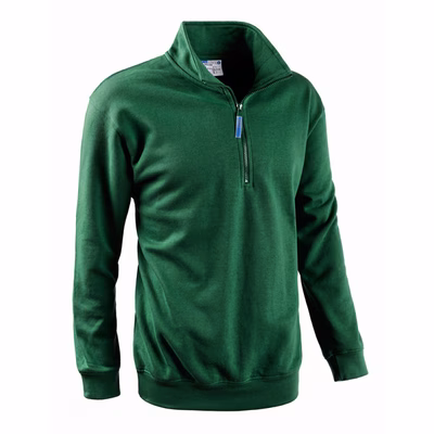 Immagine di Felpa mezza zip SOTTOZERO SMASH cotone/poliestere colore verde bottiglia taglia XL