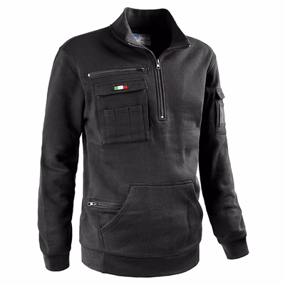 Immagine di Felpa mezza zip SOTTOZERO TANK colore nero taglia L