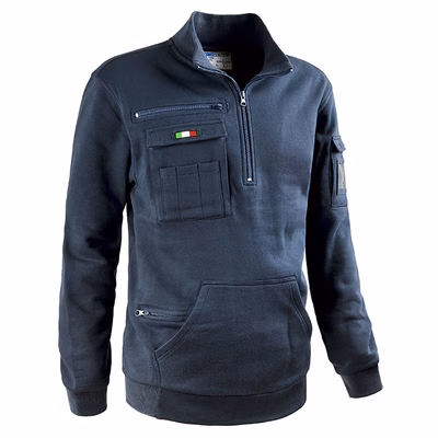 Immagine di Felpa mezza zip SOTTOZERO TANK colore blu navy taglia S