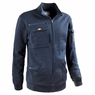 Immagine di Felpa zip lunga SOTTOZERO RAIL colore blu navy taglia L