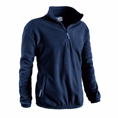 Immagine di Pile mezza zip SOTTOZERO SVEZIA 100% poliestere colore blu navy taglia XXL