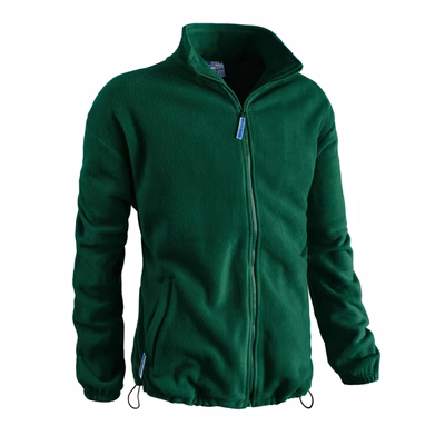 Immagine di Pile zip lunga SOTTOZERO NORVEGIA 100% poliestere colore verde bottiglia taglia XXXXL