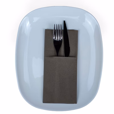 Immagine di Tovagliolo piegato porta posate MCR DRY cm 40x35 colore tortora