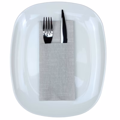 Immagine di Tovagliolo piegato porta posate MCR TEX cm 40x35 colore grigio perla