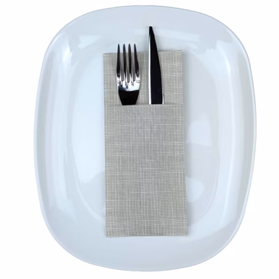 Immagine di Tovagliolo piegato porta posate MCR TEX cm 40x35 colore sabbia