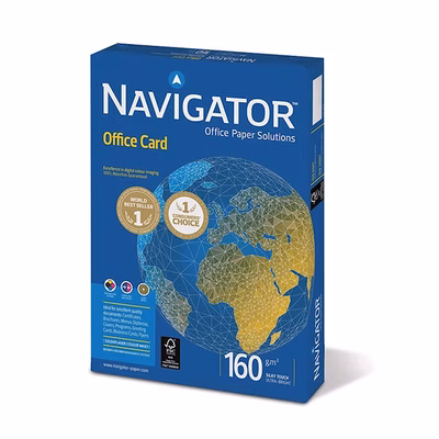 Immagine di Carta bianca per fotocopie A3 g160 NAVIGATOR OFFICE CARD risma da 250 fogli